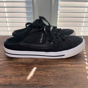 Nike Court Legacy Mule Black Canvas White Shoes DB3970-001 Womens Size 7